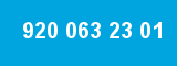 920 063 23 01 920 063 23 01